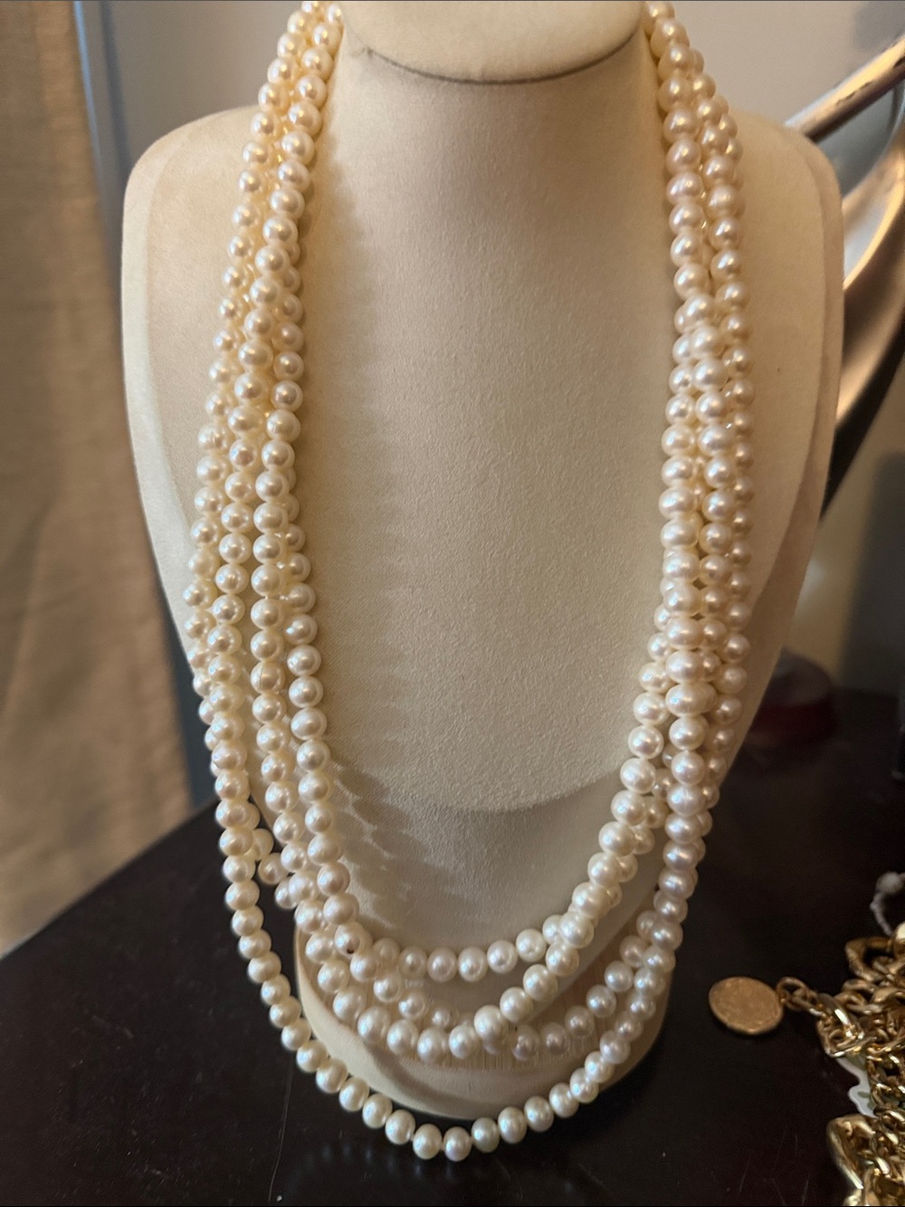 NWT Classic Genuine Pearl Necklace 100” - Cream Pearl Elegance Retail $500